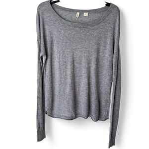 Anthropologie MOTH Womens XS Lightweight Pullover Sweater Cashmere Gray Casual